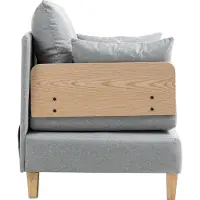 En.casa canapé-lit 1 place 'Seinlus' rabattable 81 x 88 x 68 cm gris clair