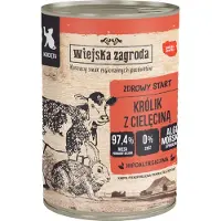 Wiejska zagroda Indyk z kurczakiem 24x400g puszka dla kociąt