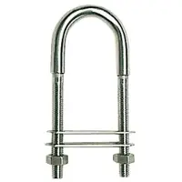 Osculati U Bolt Avec 2 Plaques Acier Inoxydable 70x20 Mm 135 Mm 5 Unités