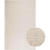 vidaXL Tapis ZIZUR Crème 160x230 cm Aspect jute Intérieur et extérieur