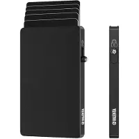 Valenta Unisexe, Portefeuille, CardCase Aluminium MagSafe Schwarz, Zubehörtyp, Noir