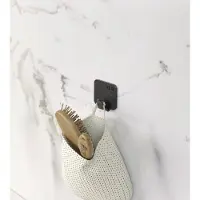 Allibert by KETER Nortiq T&B crochet mural 5 x 5 x 2,2 cm noir mat aluminium fixation adhésive 3M