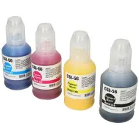PrintAbout Cartouche compatible pour Canon GI-56BK/C/M/Y - 4 couleurs - Multipack