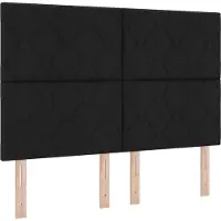 vidaXL Tête de lit noire 160 cm en tissu