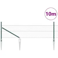 vidaXL Clôture en fil de fer soudé avec pointes, 10 x 0,5 m (L x H)