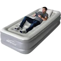 Aerorest Matelas gonflable Supreme Plush XL | Extra long (210 cm) | Matelas gonflable de luxe pour une personne | Avec pompe électrique intégrée