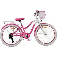 Volare Vélo enfant Lovely - Filles - 24 pouces - Rose - 7 vitesses