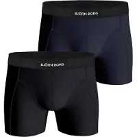 Björn Borg Boxers 2 Pack Black/Blue Noir Bleu foncé taille L