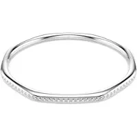 Swarovski Dextera Armreif Achteckform Rundschliff Weiss Rhodiniert, (18.30 cm, Rhodié)