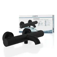 Schutte LOS ANGELES Mitigeur thermostatique pour bain, noir mat