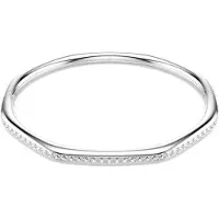 Swarovski Dextera Armreif Achteckform Rundschliff Weiss Rhodiniert, (16 cm, Métal )