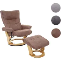 MCA fauteuil relax Montreal tissu charge max. 130kg marron antique nature