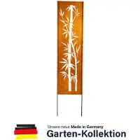 HOME DELUXE - Brise-vue en rouille - AURELIA - 230 x 50 x 1,5 cm, résistant aux intempéries, aspect rouille raffiné I Piquet de jardin, plaque de rouille, brise-vue, décoration en rouille