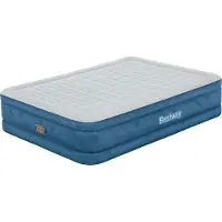 Bestway Fortech Lit à air double Snugable Top 203 x 152 x 46 cm avec pompe électrique