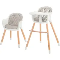 Kinderkraft chaise haute pour enfant SIENNA - pour env. 6 ans jusqu'à 20 kg, gris, plastique PU
