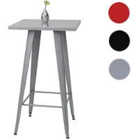 Mendler Table haute HWC-A73, métal, design industriel 105x60x60cm gris