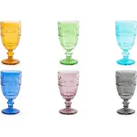 Excelsa set von 6 gläser Country Flower glas 35 cl bunt