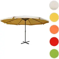 Generique Parasol aluminium Meran Pro ø 5m avec volant crème