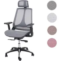 Generique Chaise de bureau MENDLER HWC-A59 chaise pivotante, fonction glisse, tissu ISO9001 gris/gris