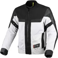 Macna Empire 2.0, veste textile imperméable ,Gris Clair/Noir ,XL