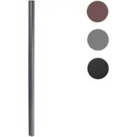 Mendler Poteau Aluminium Sarthe-Wpc Clôture, Poteau Pilier, Système Enfichable 240cm, Gris