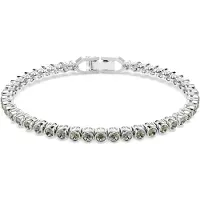Swarovski Imber Emily Tennis Armband Rundschliff Schwarz Rhodiniert, (18.50 cm, Métal )