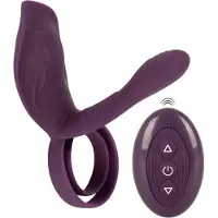 Couples Choice - anneau pénien vibrant rechargeable - violet