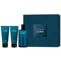 Davidoff Coffret cadeau Cool Water pour homme Eau de Toilette Cool Water 125ml + Baume après-rasage 75ml + Gel douche 75ml