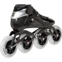 Powerslide Dragon Black 100 Kinder Karbon Inline Skate, Cadre Alu, Roue Infinity, ABEC 9