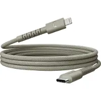 Fresh 'n rebel Flexwave Silicone Braided Câble Usb-c Vers Lightning 2 M Dried Green