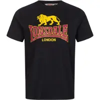 Lonsdale T-Shirt 'Taverham' jaune / grenadine / noir