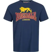 Lonsdale T-Shirt 'Taverham' bleu marine / jaune / rouge foncé
