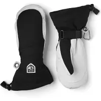Hestra - Moufles de ski - Army Leather Heli Ski W Mitt Black/Offwhite pour Femme en Cuir - Taille 6 - Noir
