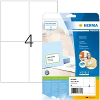 Herma Premium - Papier - mat - auto-adhésif permanent - blanc - A6 (105 x 148 mm) 40 étiquette(s) (10 feuille(s) x 4) étiquettes laminées