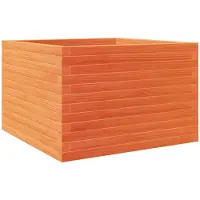 vidaXL Jardinière cire marron 70x70x46 cm bois de pin massif