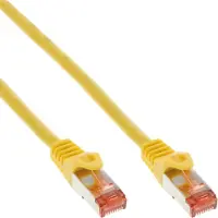 InLine - Cordon de raccordement - RJ-45 (M) pour RJ-45 (M) - 2 m - SFTP, PiMF - CAT 6 - moulé, sans crochet - jaune