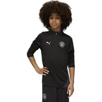 Puma Garçons, Pull-over, MCFC Training 1/4 Zip Top Jr, Argent, Noir, (164)