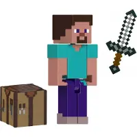 Mattel Minecraft Action Figure & Accessories 2-Pack avec Steve en jeu de jouets collectionner l' chelle de 3,25 pouces