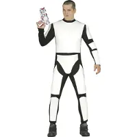 Guirca Space Soldier Men Costume Blanc M