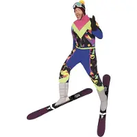 Guirca 80s Skier Men Costume Multicolore L
