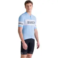 Santini Bianchi Retro 2025 Short Sleeve Jersey Bleu XS Homme