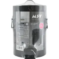 MSV Poubelle à pédale "Habana" Poubelle cosmétique Poubelle 3L - noir