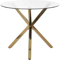 Beliani Table De Repas Savoni Doré