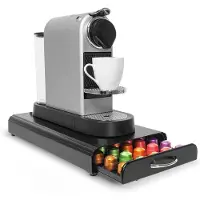 GADGY Nespresso Capsulehouder met Lade - Koffiecups Houder Nespresso - Koffiehouder voor Nespresso Capsules - 50 Capsules - Cuphouder Zwart