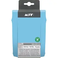 MSV Rideau de douche Polyester 180x200cm Bleu Clair