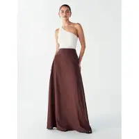 Willa Jupe 'ISLA MAXI SKIRT' marron