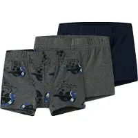 Name it Boxers - Noos - Collants Nmm - 3 Pack - Gris Foncé Chiné - - 3 ans (98) - Boxers