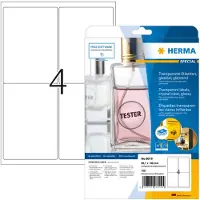 Herma Transparent 991x139 Mm Glossy 100 Pieces Ribbon Printing Labels Clair
