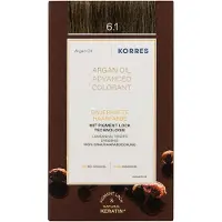 Korres Argan Oil coloration cheveux permanente à l'huile d'argan teinte 6.1 Ash Dark Blonde 50 ml