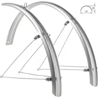 Wag 48 Mm Mudguard Set Argenté 28´´